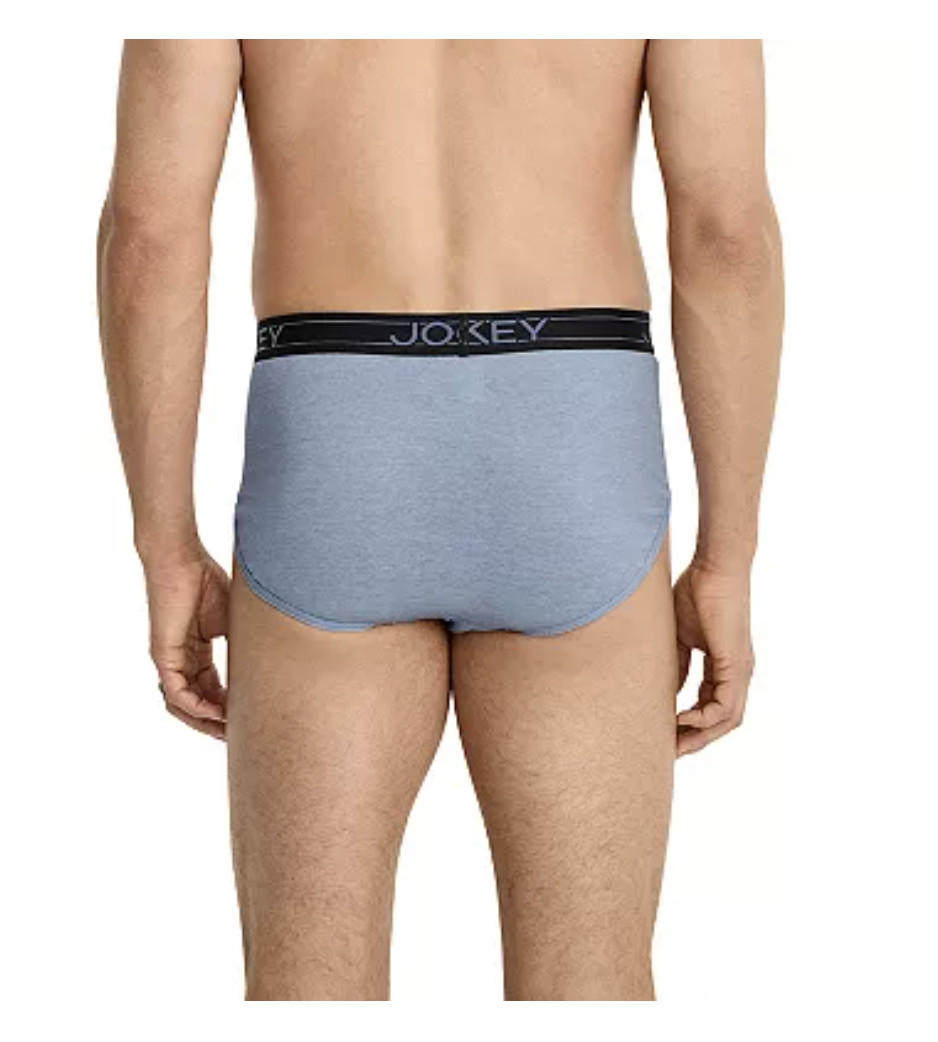 Men’s Jockey 5-Pack Cotton Blend Briefs (Multi Colors- Teal Slate) Underwear