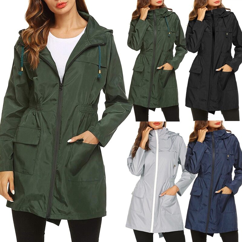 Waterproof Light Raincoat Hooded Windbreaker Mountaineering Jacket Women’S Jacke