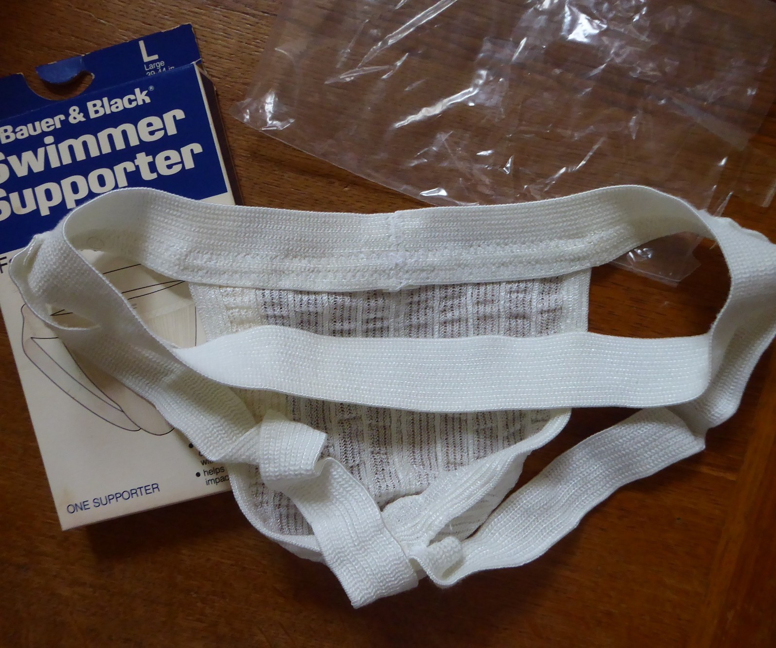 Vtg. Bauer & Black men’s swimmer athletic supporter, S-10, nylon, L, USA, NIB