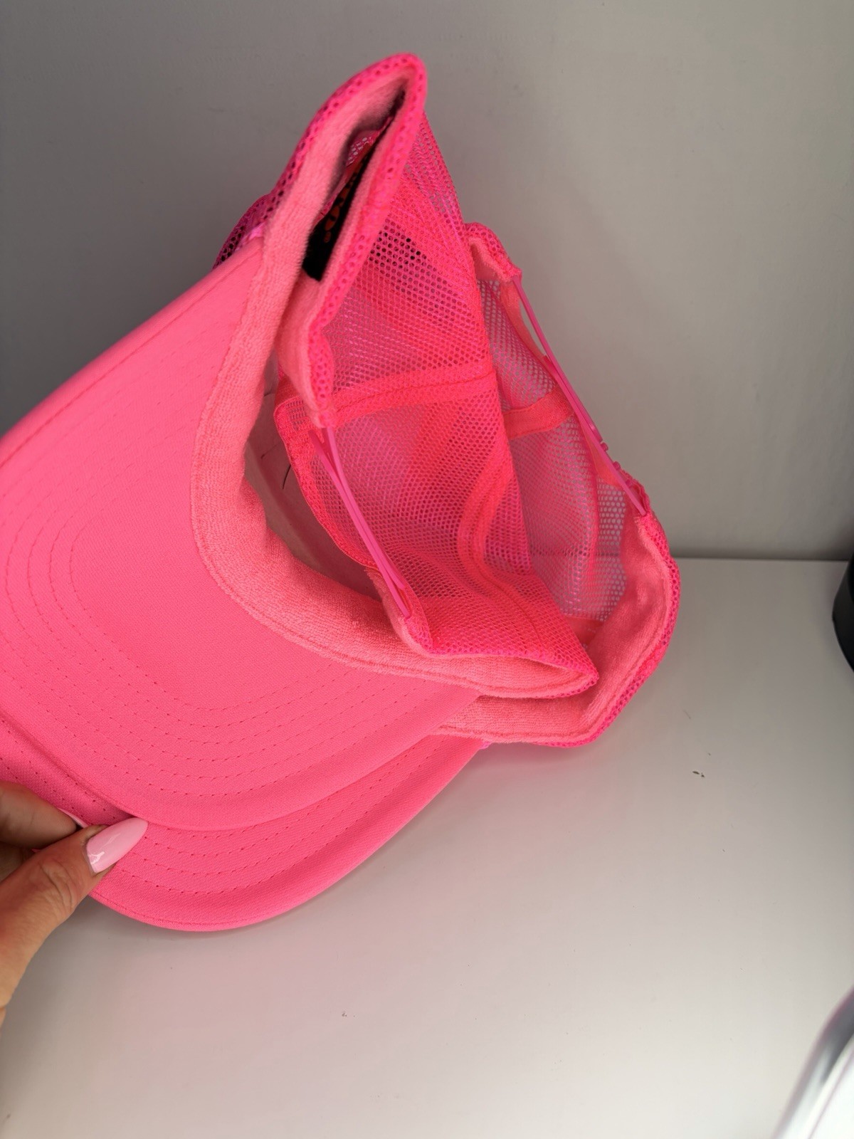 Becky Robinson “THE GIEURLZ” Matching Trucker Hats Neon Pink Best Friends Set 2