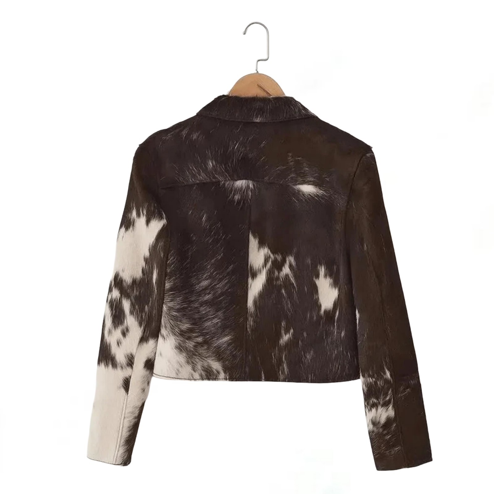 Genuine Cowhide Leather Western Jacket Hair-On Hide Handmade Coat