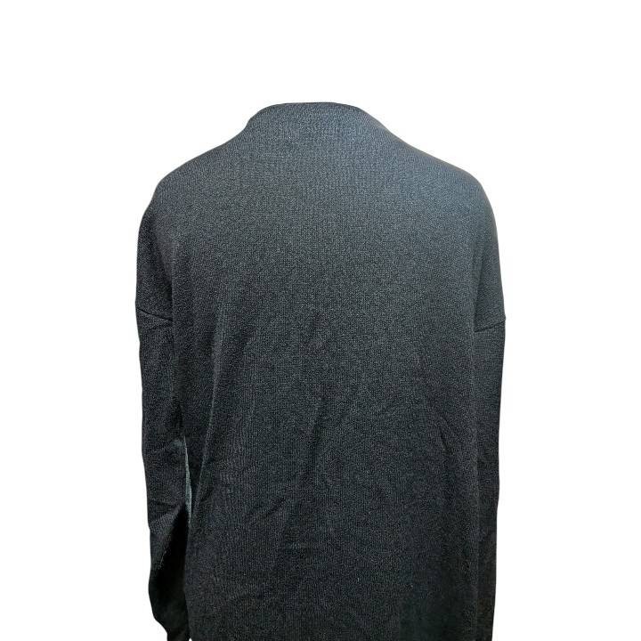 SLOBE IENA Long Knit Cardigan Black Acrylic Wool Pockets 91cm Japan Women