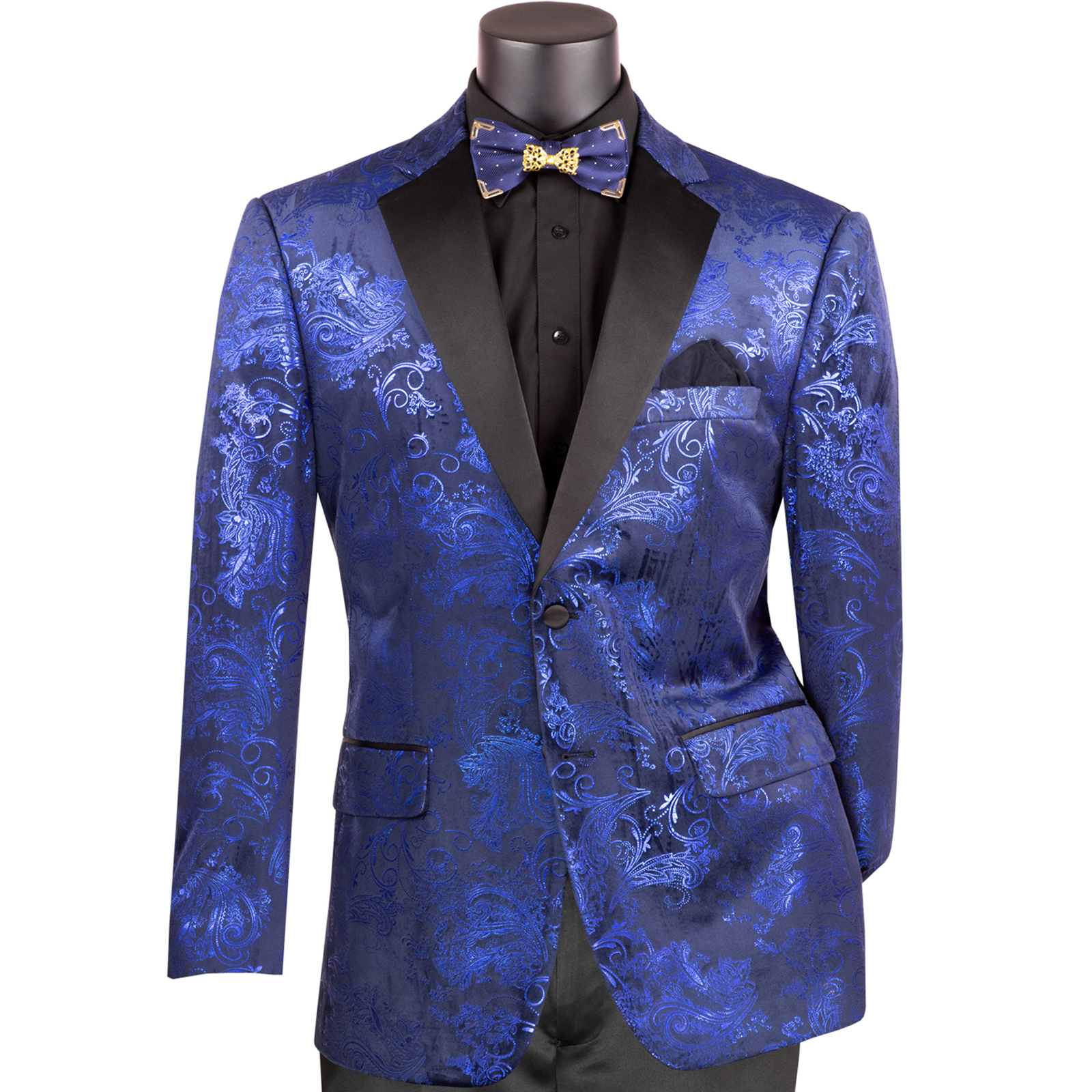 VINCI Men’s Paisley Embossed Tuxedo Dinner Jacket XS-5XL, Multiple Colors – NEW