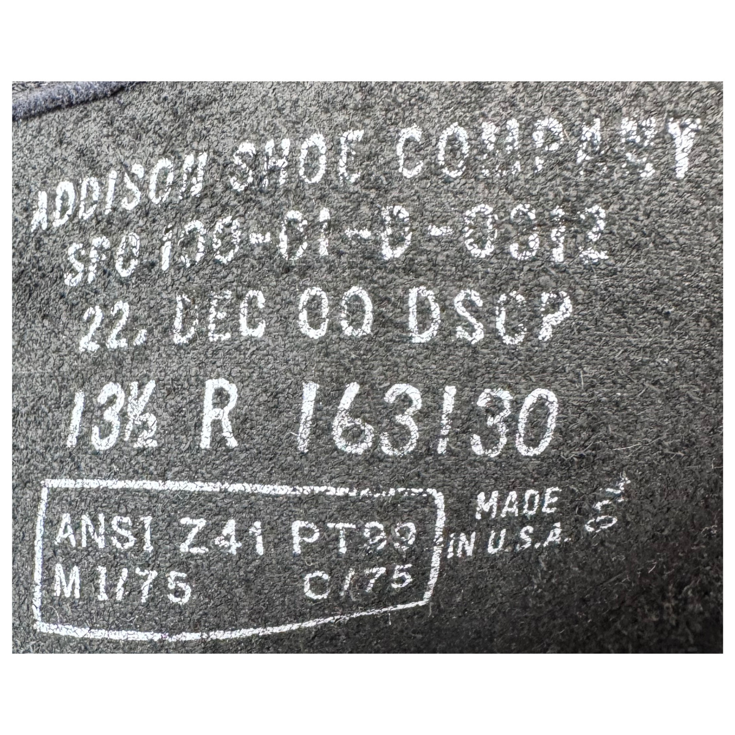New Addison Shoe Company Non Sparking Safety Boots (Steel Toe) *mocinc.1982*