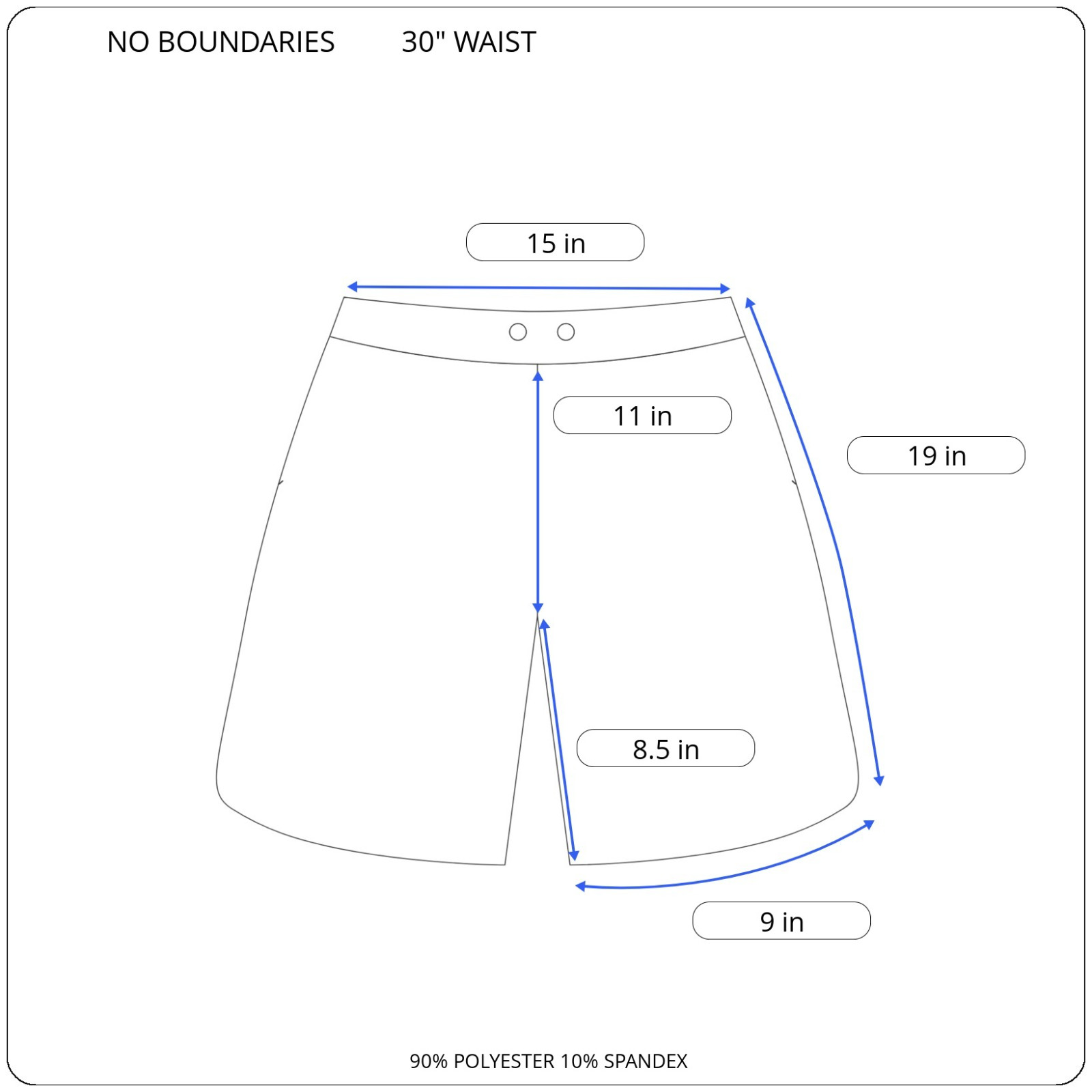 ⭐ 30″ WAIST // BLACK & WHITE SWIM SHORTS-AT THE KNEE STRETCH QUICK DRY SPF 50