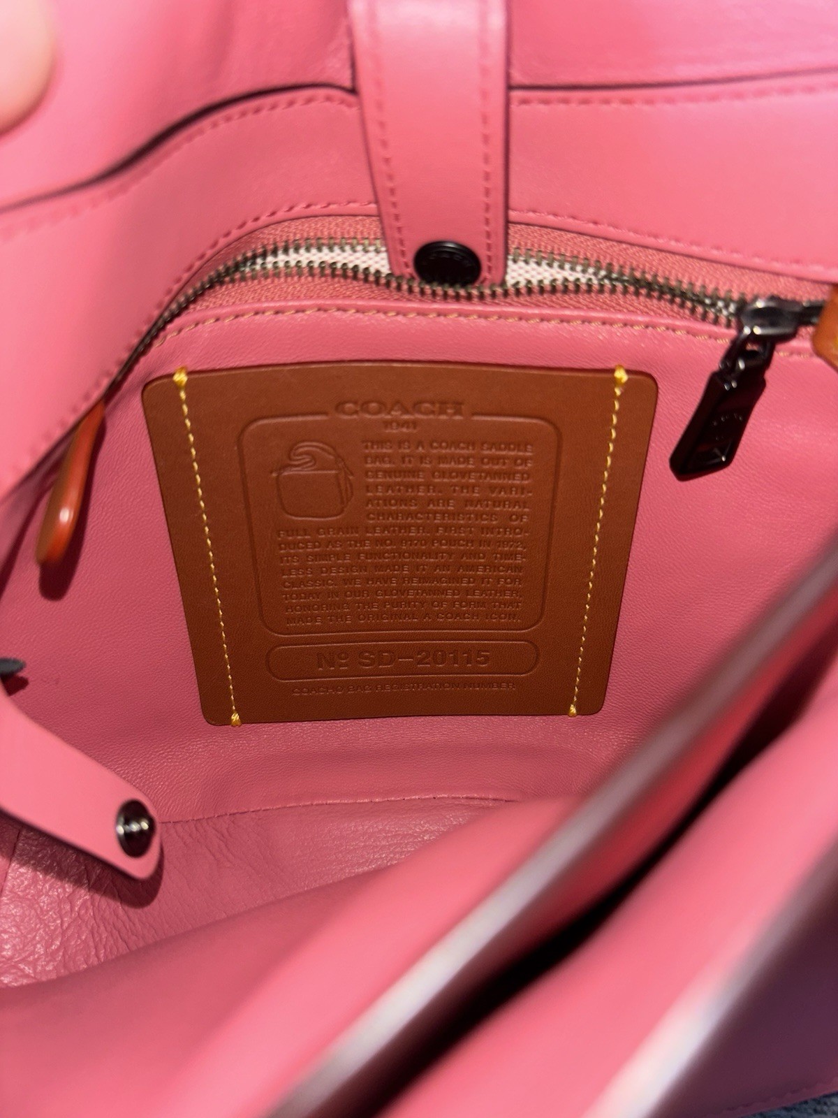 Coach 1941 Saddle Bag 23 Glovetanned Leather Purse 20115 58967 Peony Pink