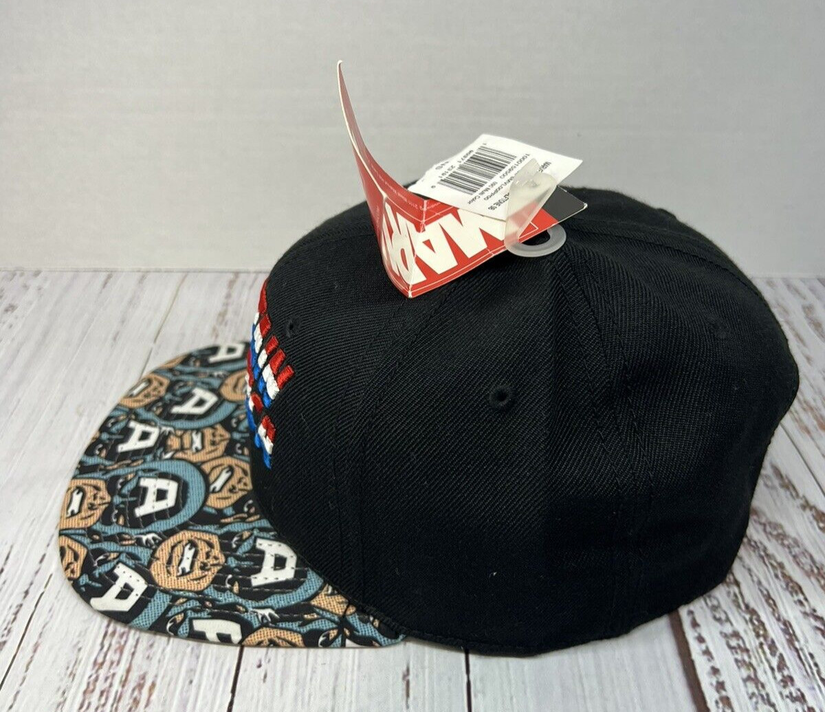 Marvel Captain America Hat Flat Bill Snapback Cap Black Pre-owned Good Condition