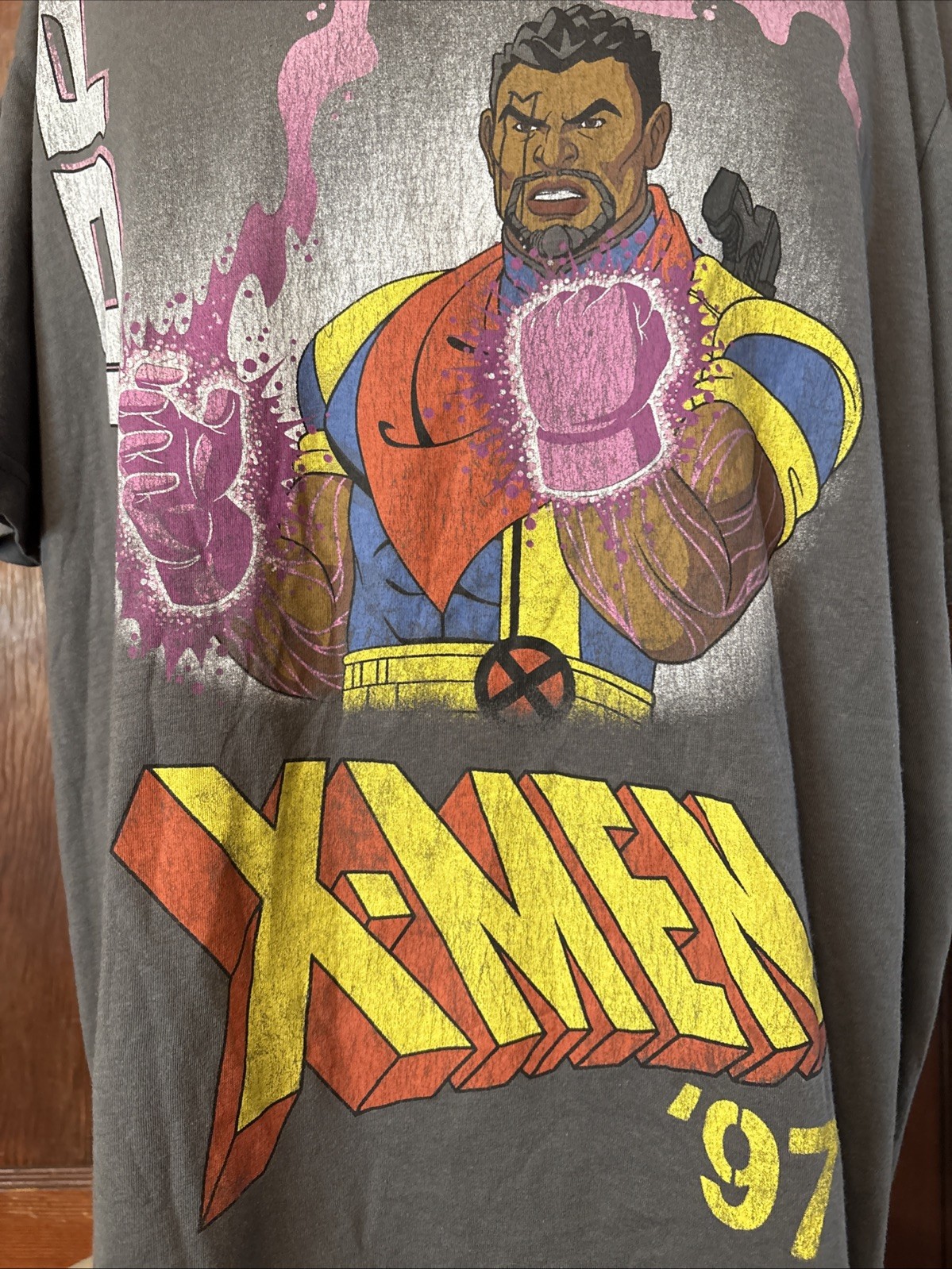 NWT X-MEN Marvel Studios BISHOP Gray Graphic Shirt Size XL Mens