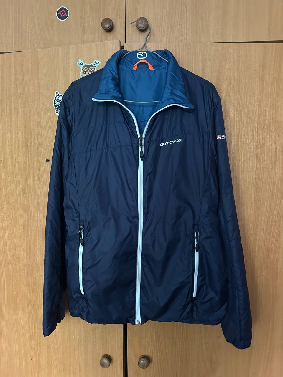 Ortovox Swisswool Piz Boval Reversible Jacket Men’s Size M Blue Hiking Outdoor