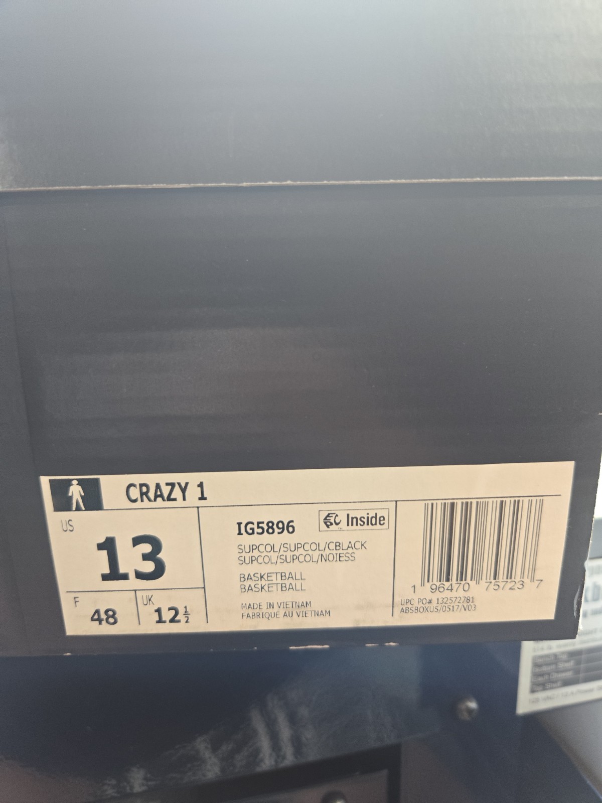 Size 13 – Adidas Crazy 1 Kobe Ice Blue