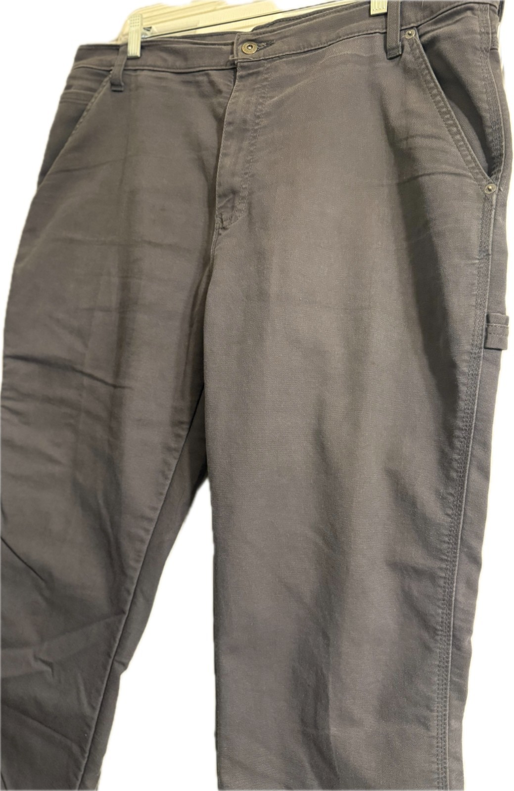 DICKIES FLEX 38×34 LYCRA 5-POCKET GRAY REGULAR FIT TOUGHMAX CARPENTER PANTS RARE