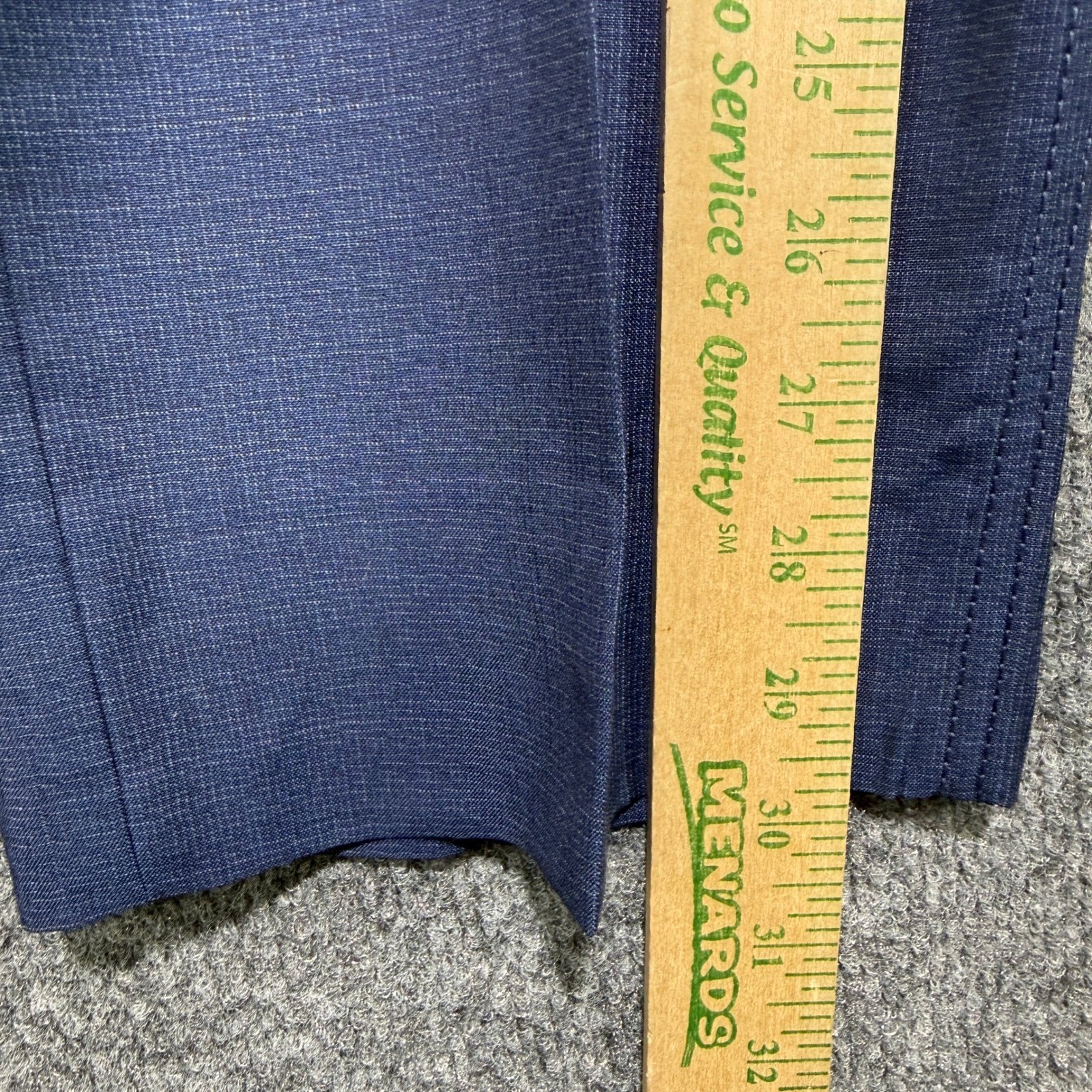 Brax Cooper Fancy Trousers Mens 35×30 Blue Virgin Wool Regular Fit Five Pocket