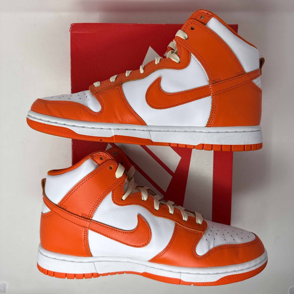 Nike Dunk High SP Syracuse 2021 DD1399 101 White/Orange Blaze Size 9