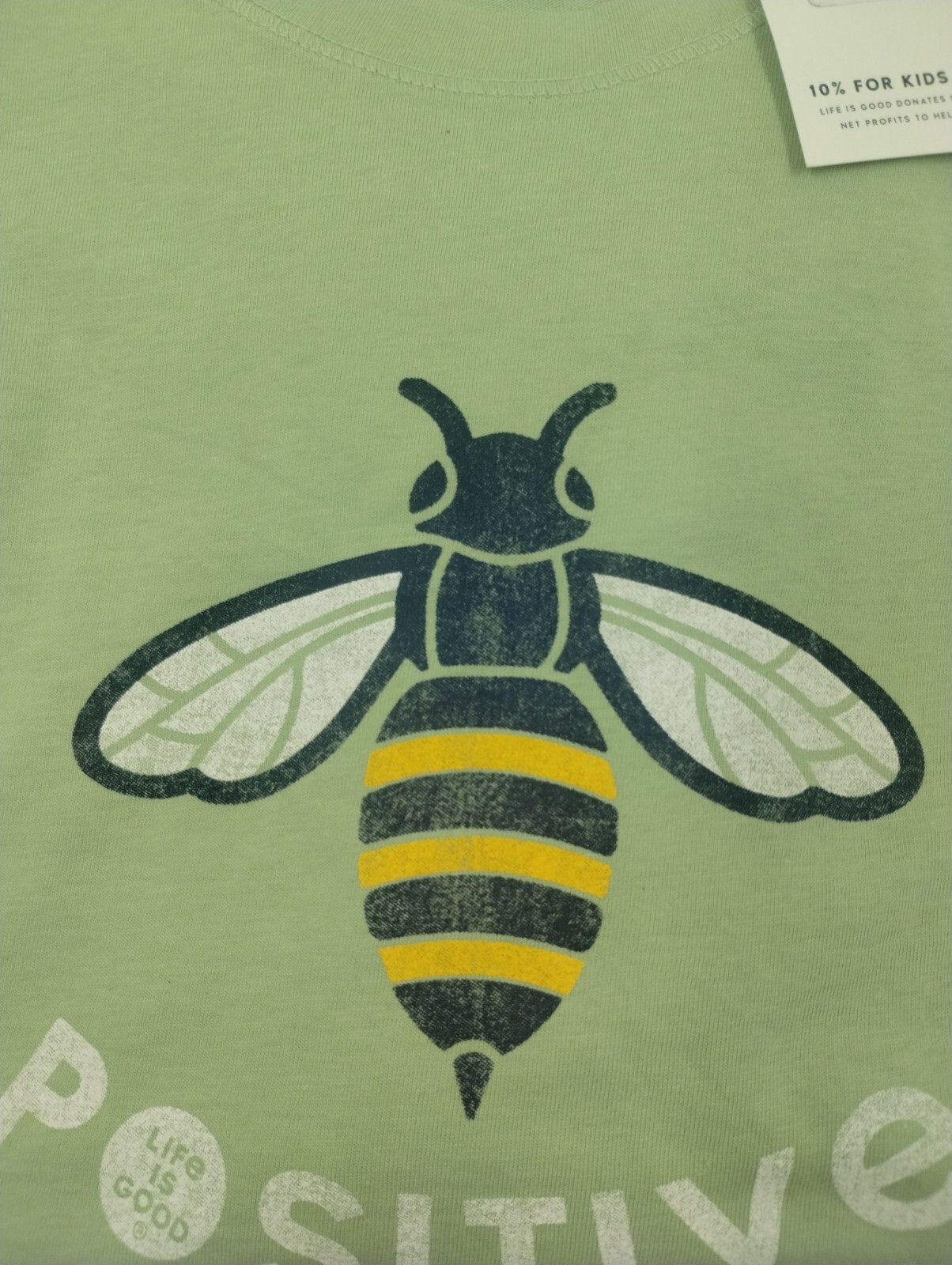 LIFE IS GOOD Women’s BEE POSITIVE Crew Neck Tee Sizes M/L NWT Free Shipping
