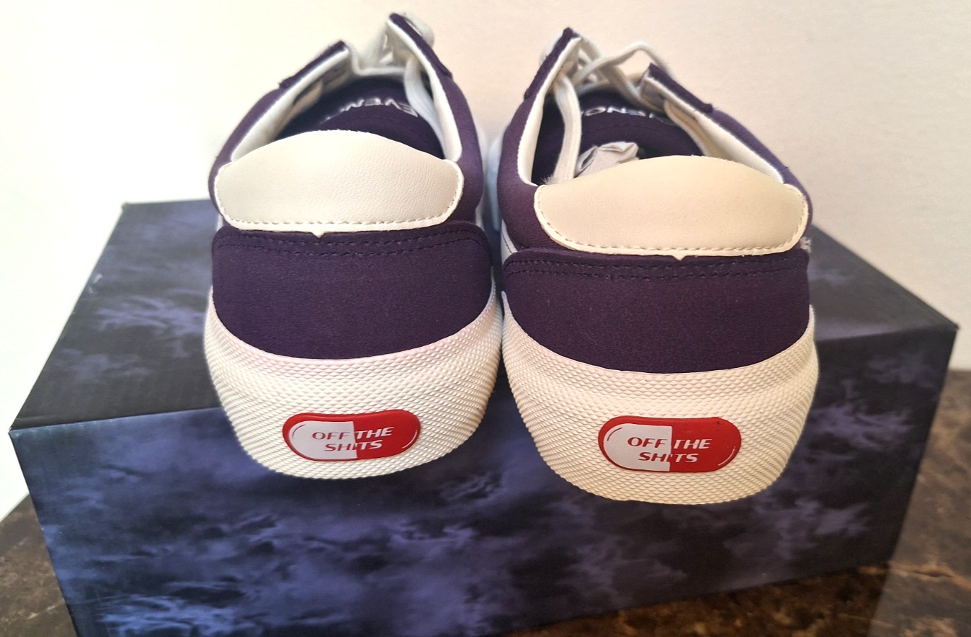 Revenge x Storm Vol. 2 Low Dark Violet White Canvas Shoes Lace Up Mens 9 NWB