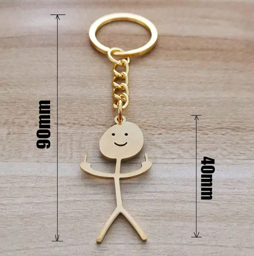 1 pc graffiti stainless steel keychain – fun pendant accessory for bags & keys