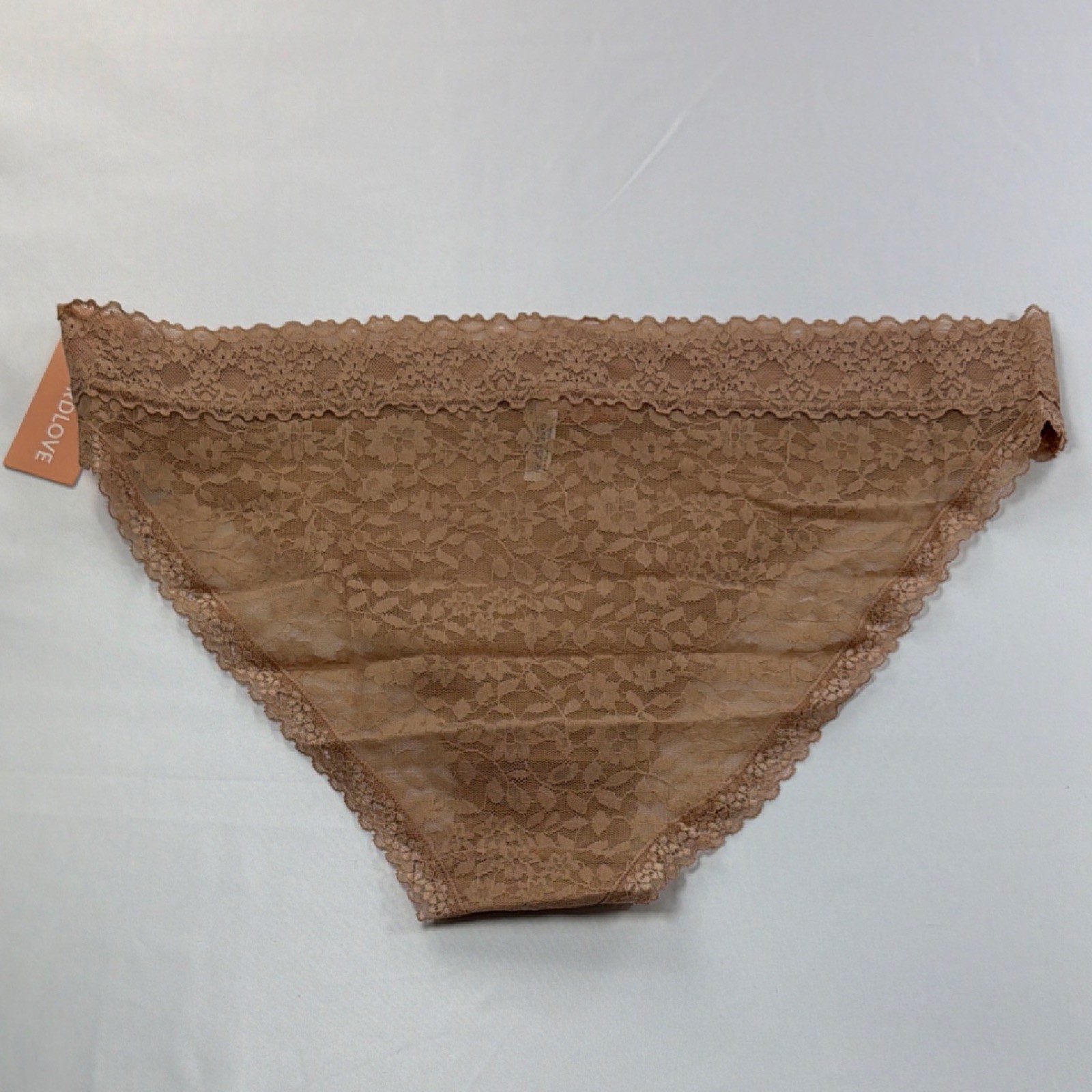 NWT ThirdLove Lace Floral Panties XL Beige Stretch Nylon
