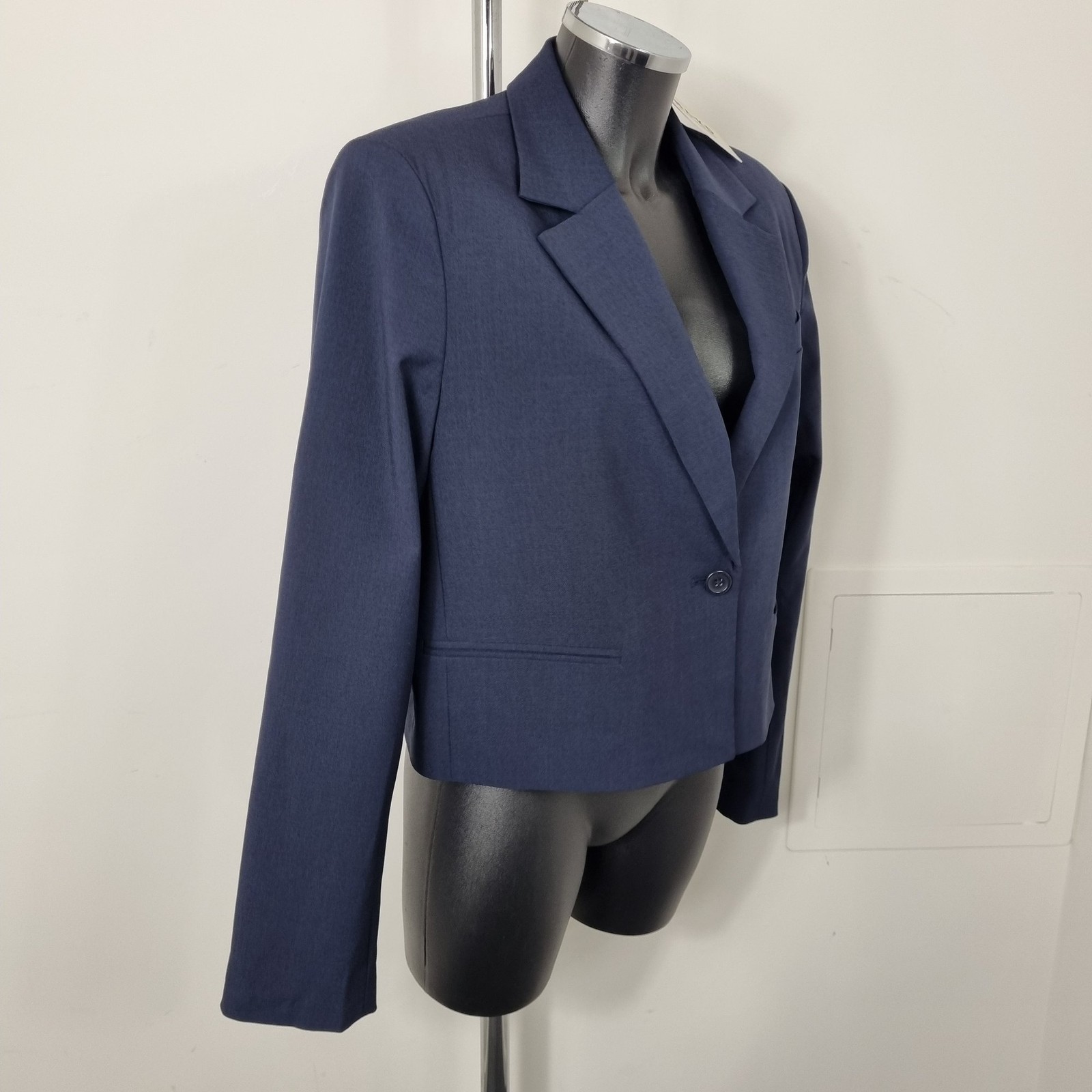 NA-KD Navy Blue Trouser Suit Polyester Blend Size 36