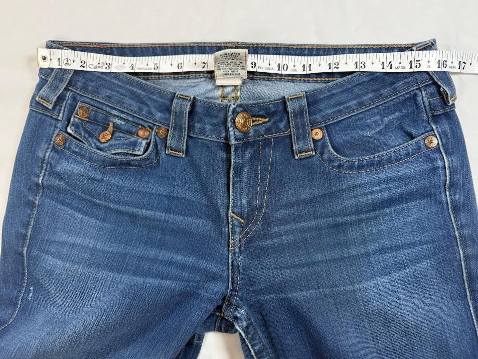 Vintage True Religion Womens Jeans 30 Becky Bootcut Stretch Denim Pants USA Made
