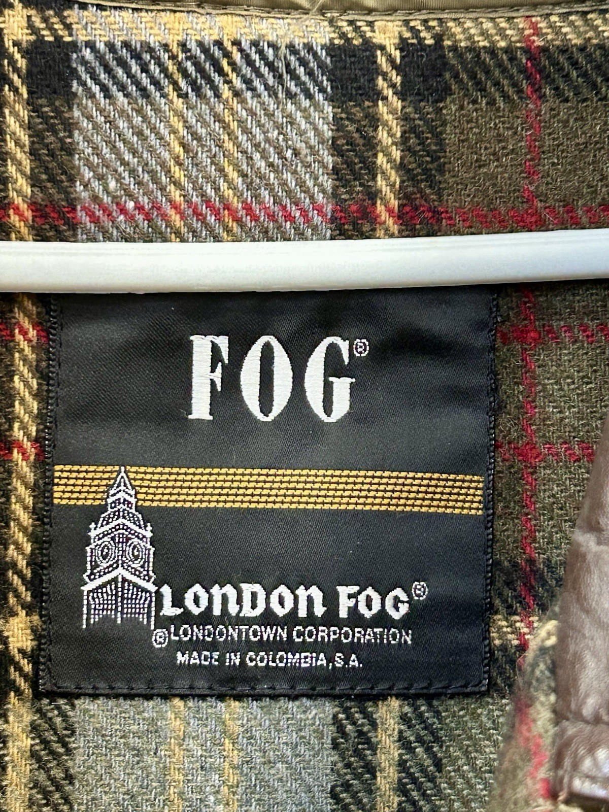 London Fog Men’s XL Brown Waxed Canvas Jacket with Pockets Classic Outdoor Coat