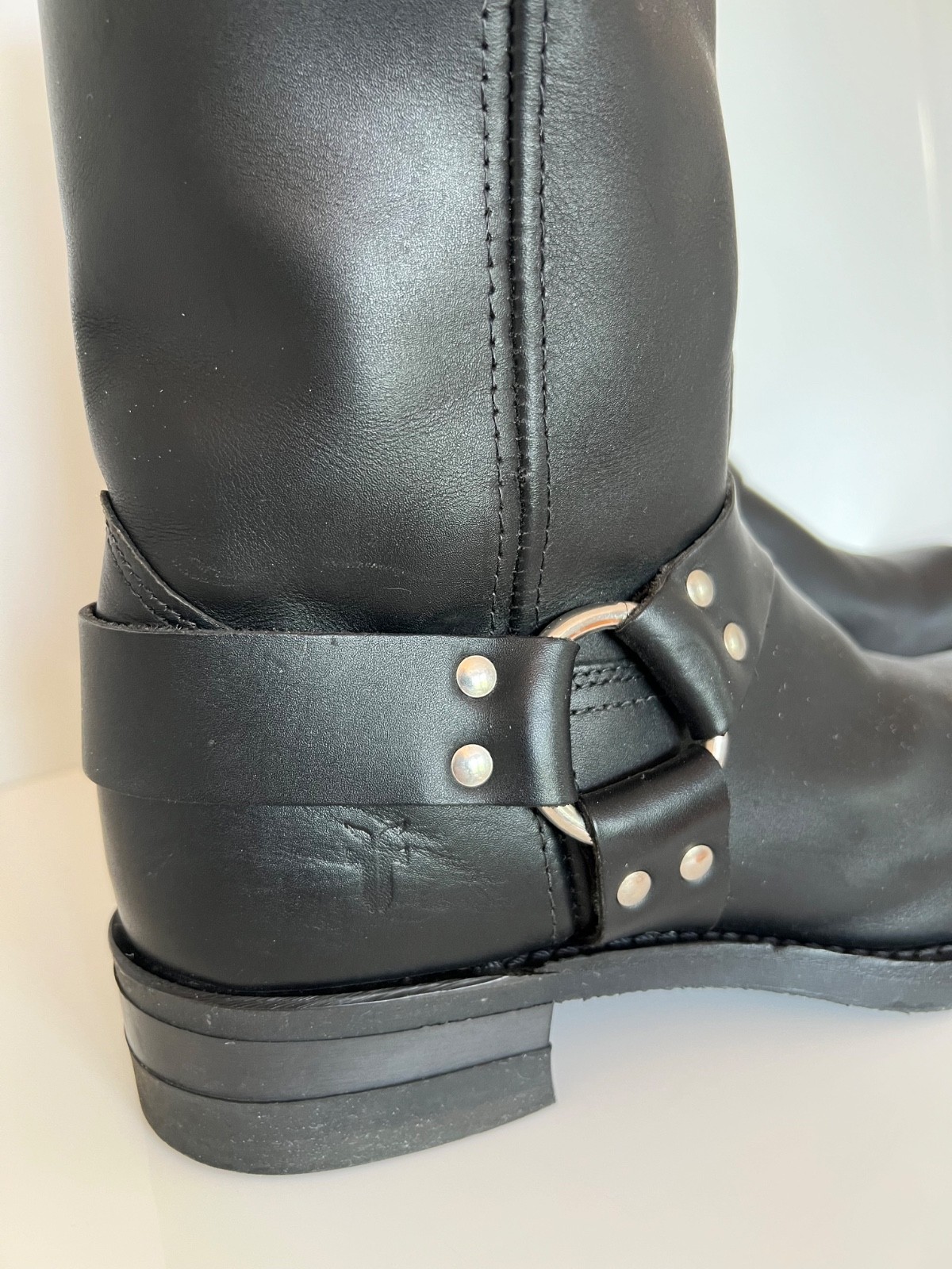 Frye Mens Black Harness 12R Motorcycle Boot Black Size 11 M