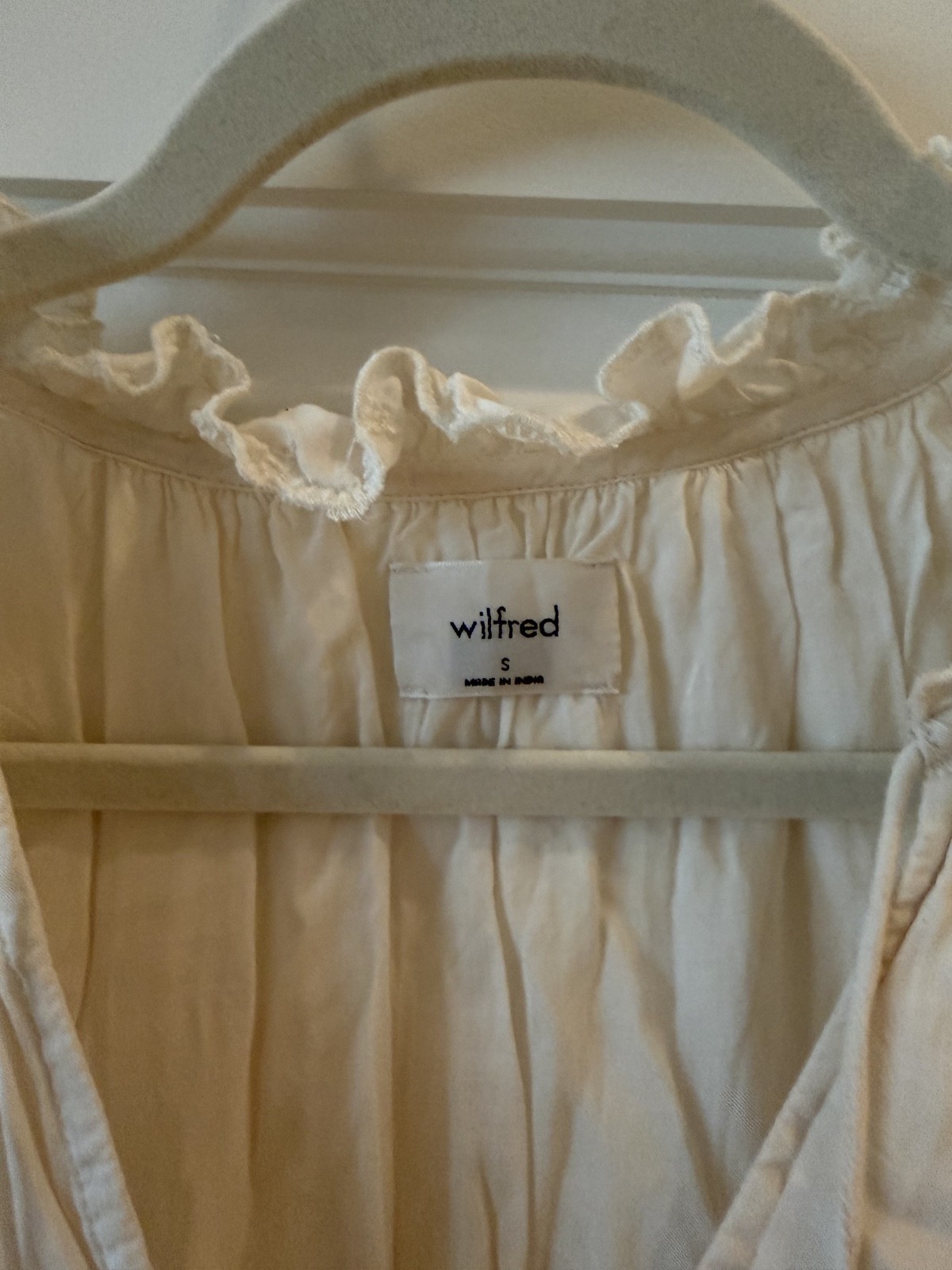 Aritzia Wilfred Daiquiri Dress Women’s S White Tiered Mini Flounce