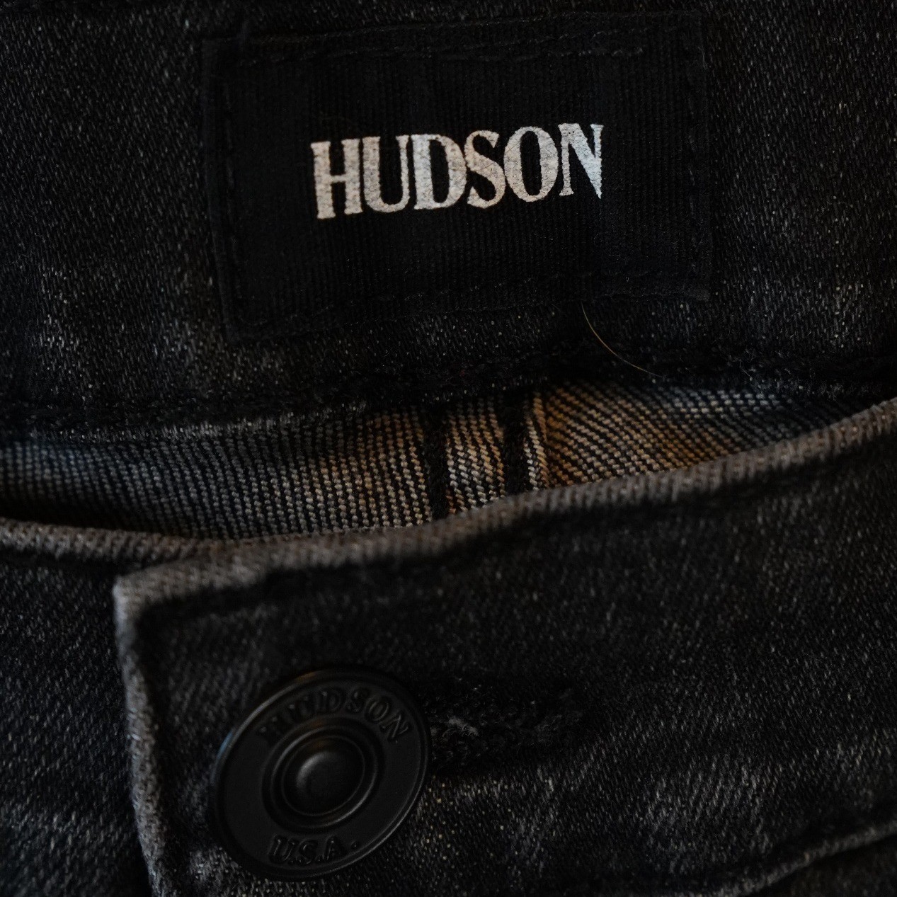 Hudson, Nico “False Idols” Midrise Super Skinny Jeans Distressed Black Size 29