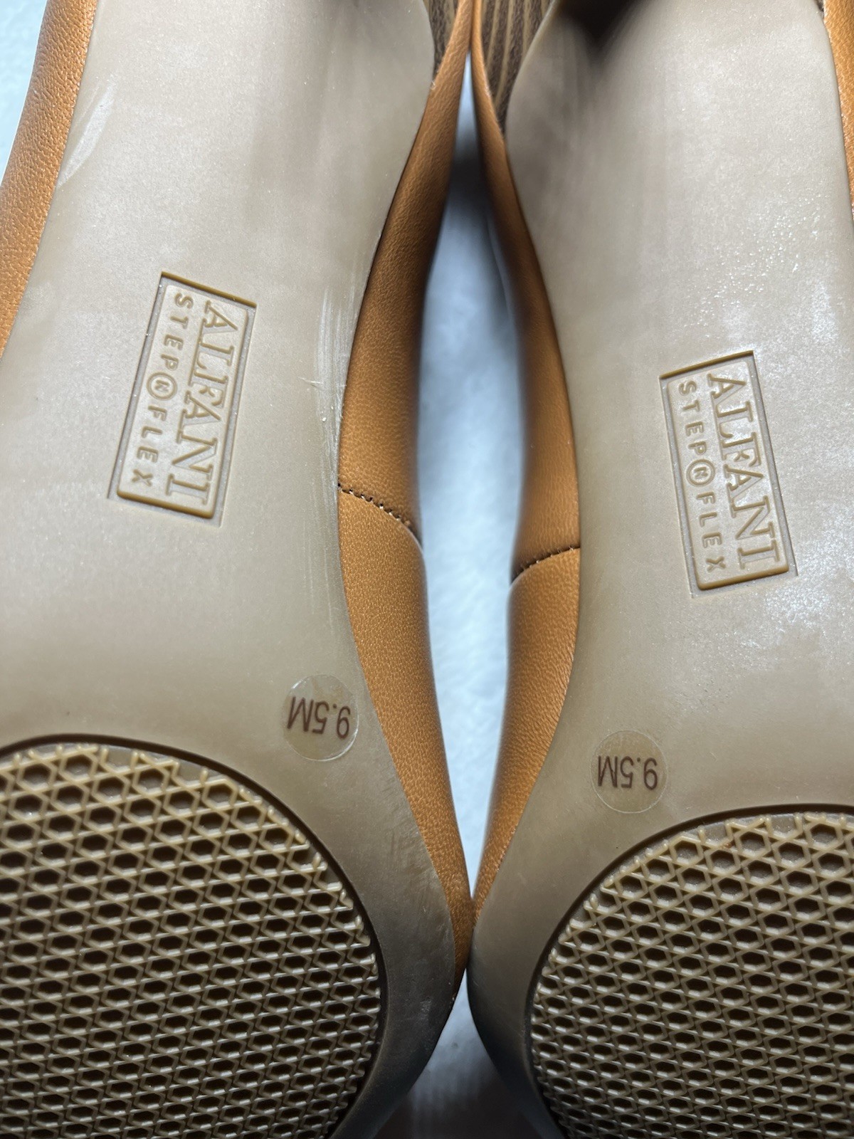 Alfani 3 Inch Caramel Brown Leather High Heels