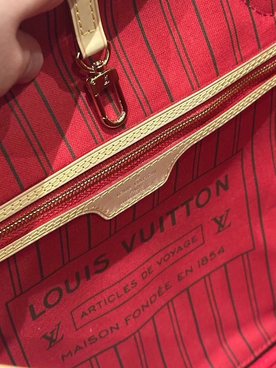 Louis Vuitton Neverfull Tote MM Brown Canvas Monogram
