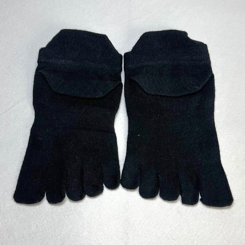 3 pack injinji Women’s Lightweight 5 Toe No Show Socks Cool max Black Size S
