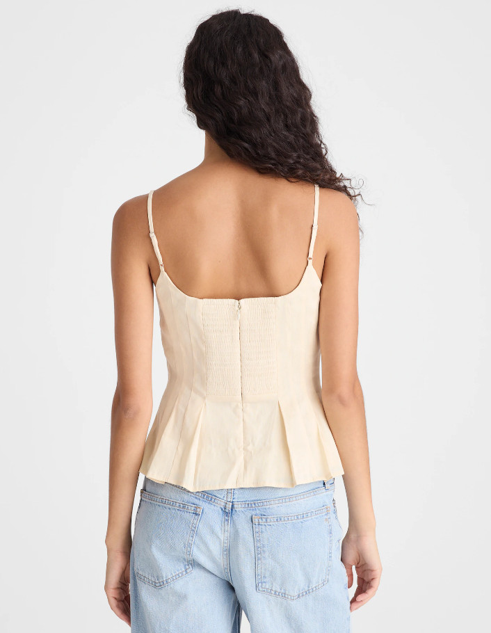MADEWELL Darted Peplum Cami Top – Vanilla