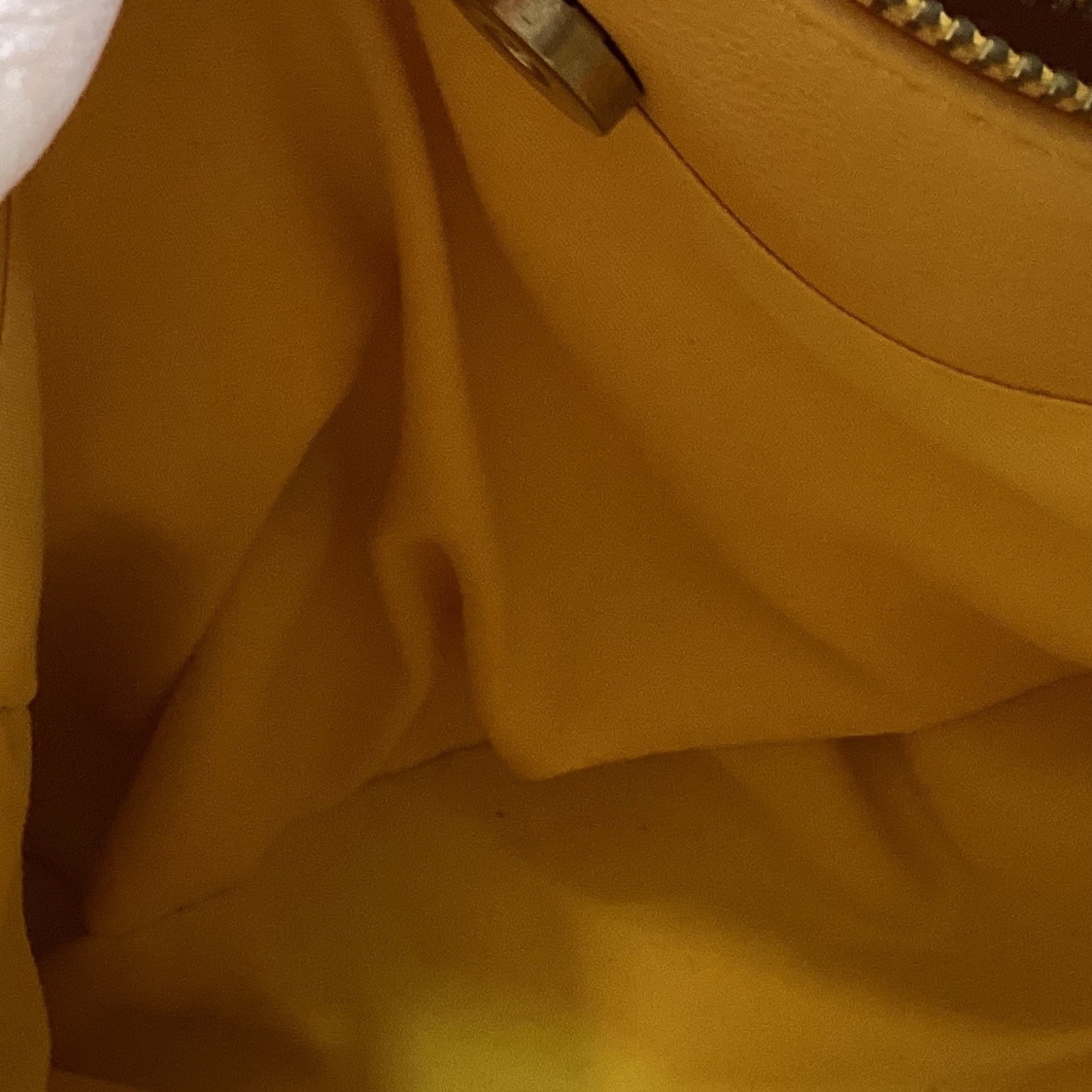 Joy Susan Yellow 100% Vegan Leather Circular Handle Crossbody Handbag Satchel