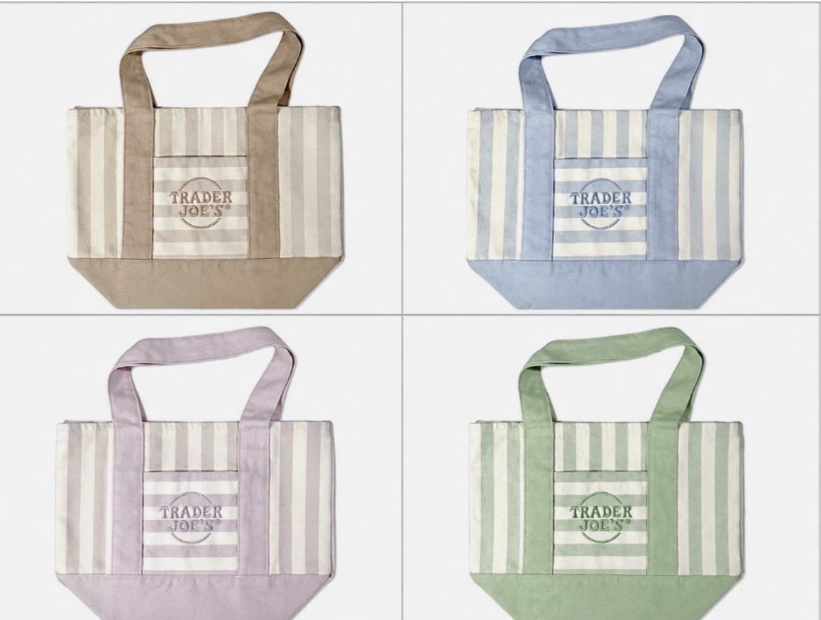 Trader Joes Striped Mini Tote 2026 Collection