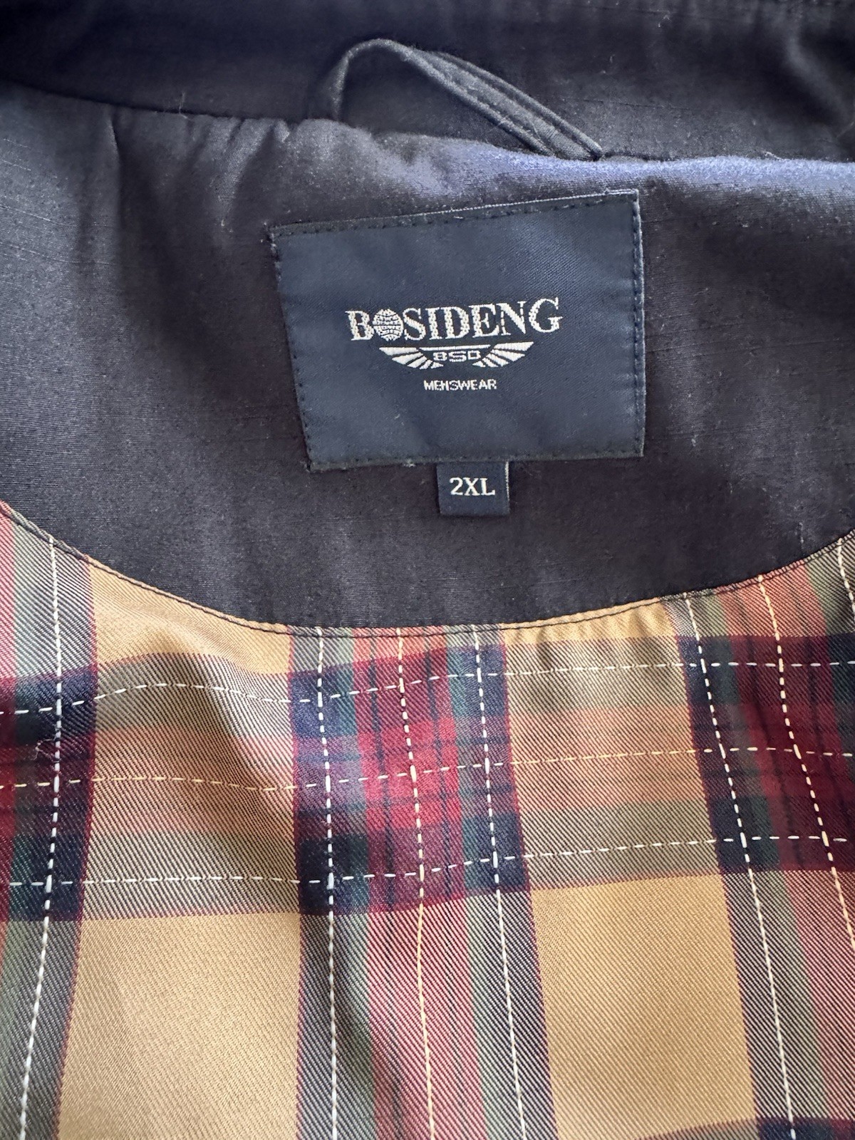 NWOT Bosideng Men’s Bomber Golf Jacket Size 2XL Black Full Zip Casual Night
