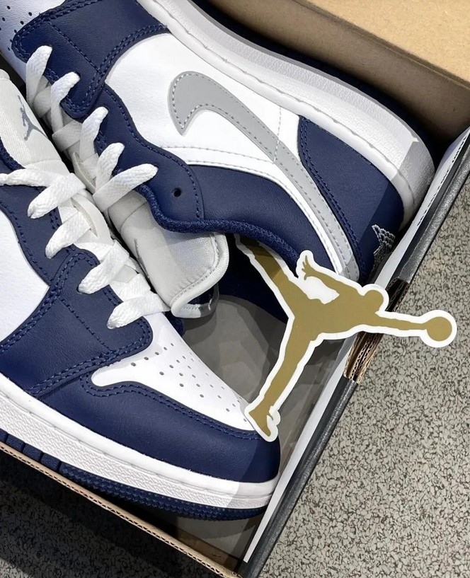 Jordan 1 Low “White/Blue” Men’s Retro Sneakers-AJ1 Low OG Style