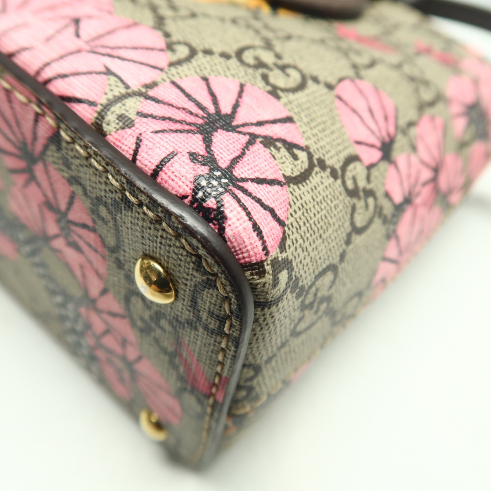 Gucci Blooms Brown GG Bengal Tiger Canvas Satchel T10400162