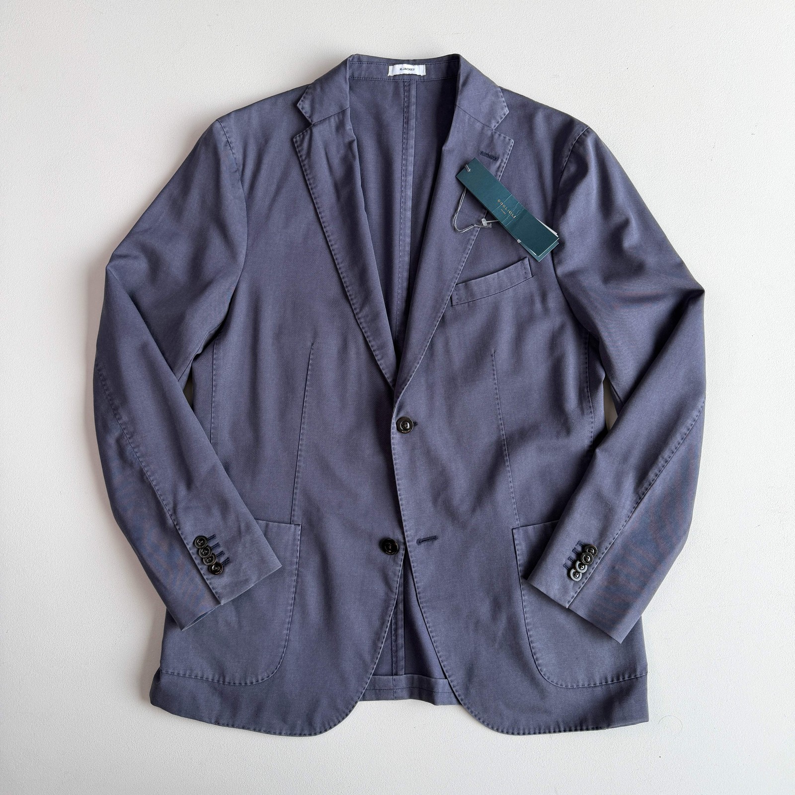 Boglioli (52 IT) Wool Hopsack Unstructured Slate Blue K Jacket