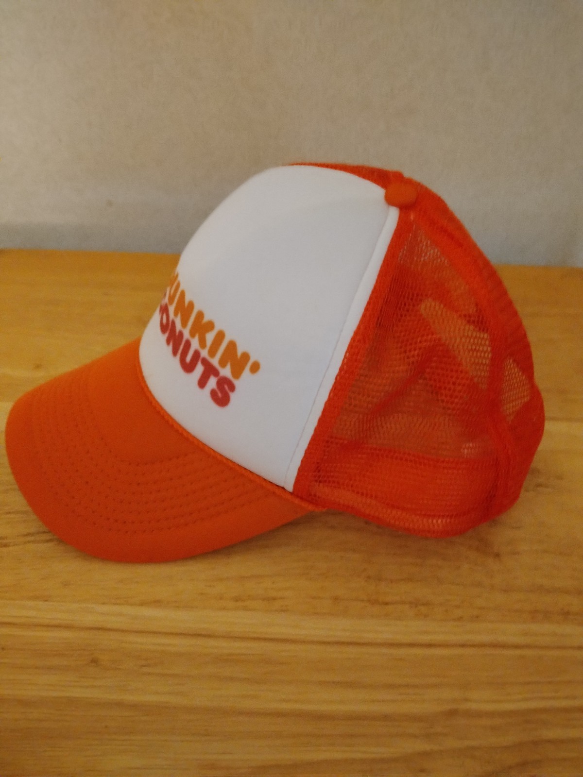 Dunkin Donuts Trucker Snapback Hat Orange/White Mesh Back Men’s Nissun Cap