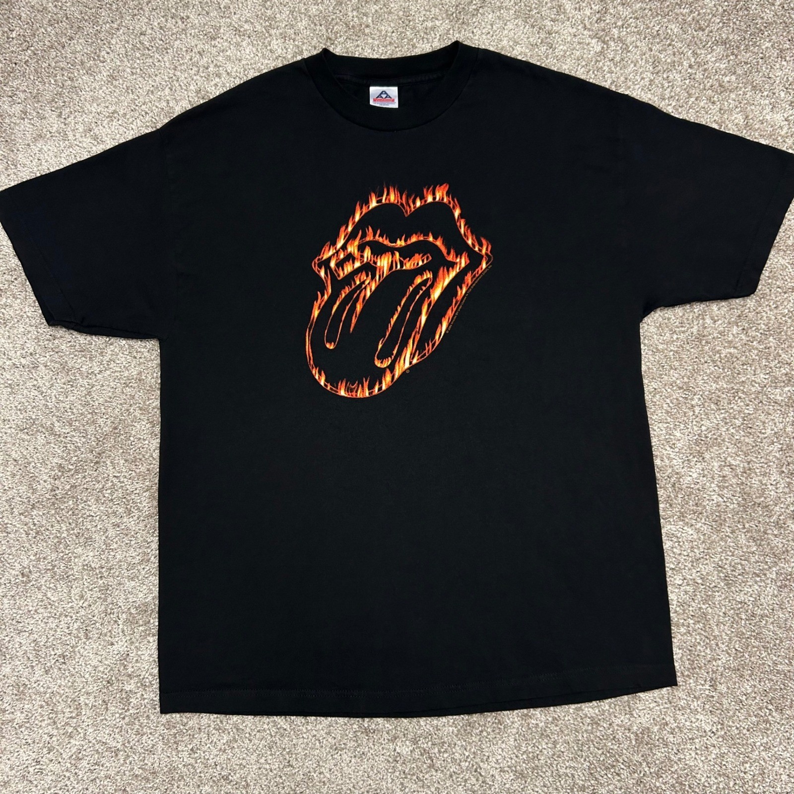 Vintage y2k 2004 Rolling Stones Flaming Tongue Tshirt Size XL Alstyle Band