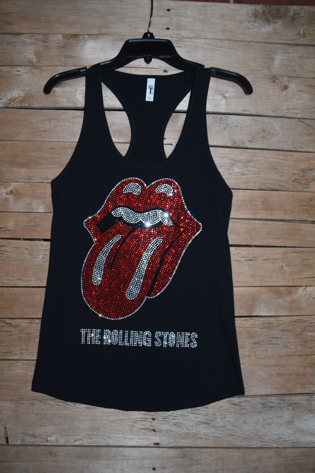 Rolling Stones rhinestone bling racer back tank top XS, S, M, L, XL,XXL