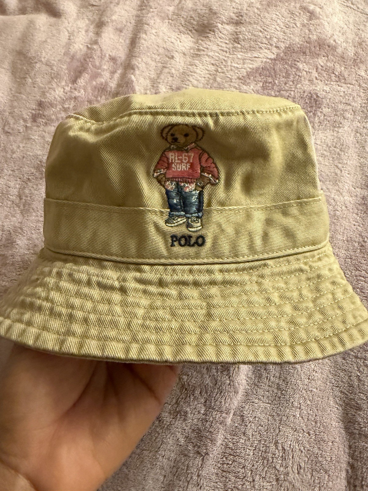 Polo Ralph Lauren Polo Bear Beige Solid Bucket Hat S/M Men’s Casual