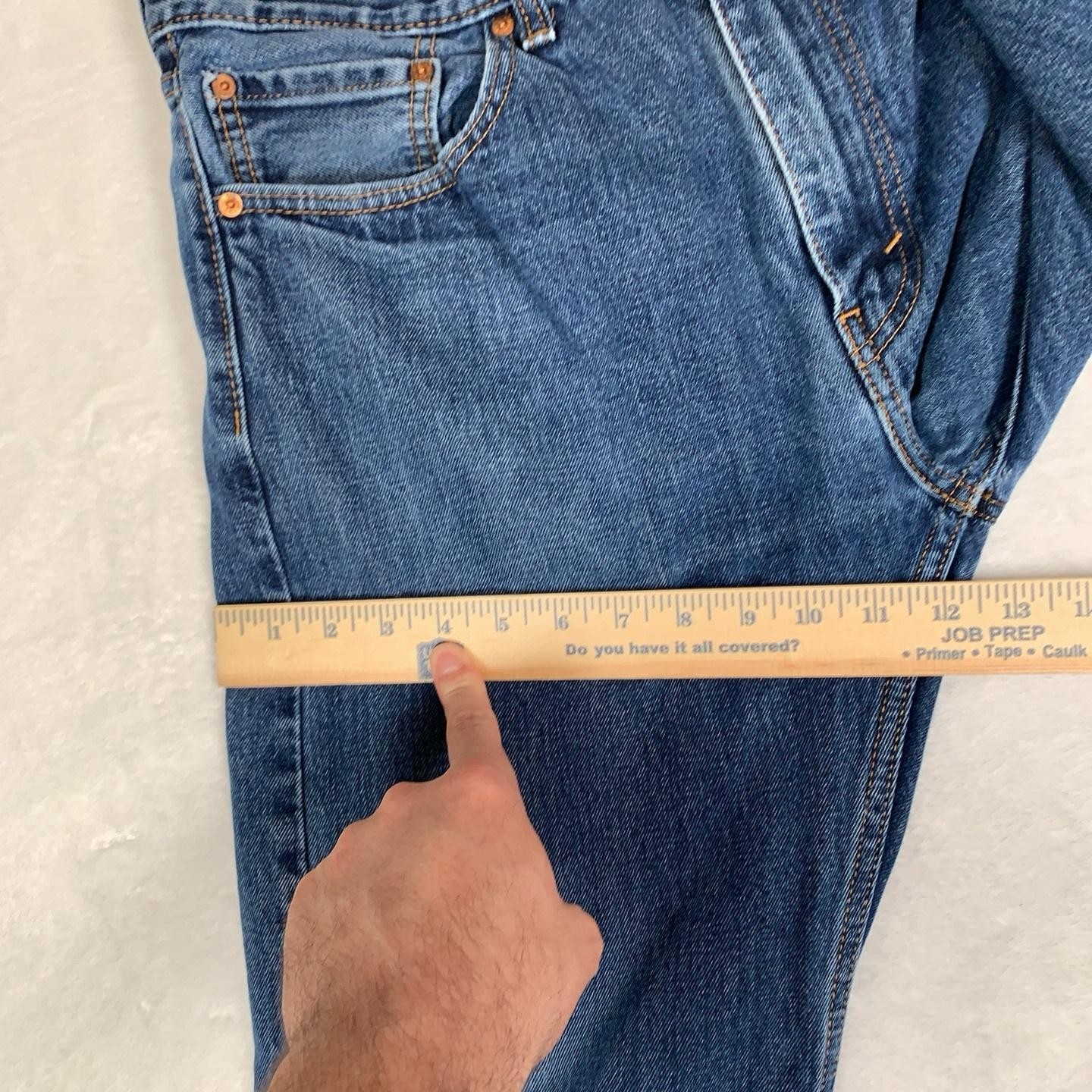 Levis 505 Regular Jeans Mens 36×29 Blue Medium Wash Straight Denim Cotton
