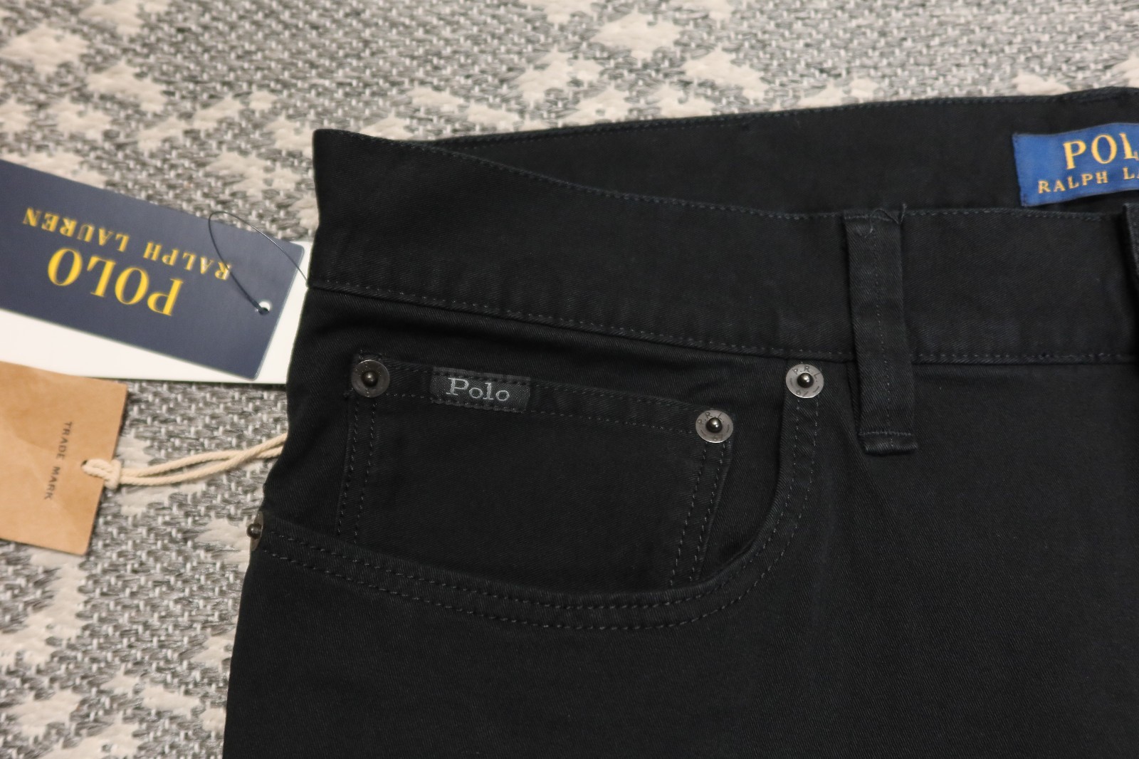 New Polo Ralph Lauren Men’s Stretch Slim Straight Fit Pants – 31 x 30 – Black