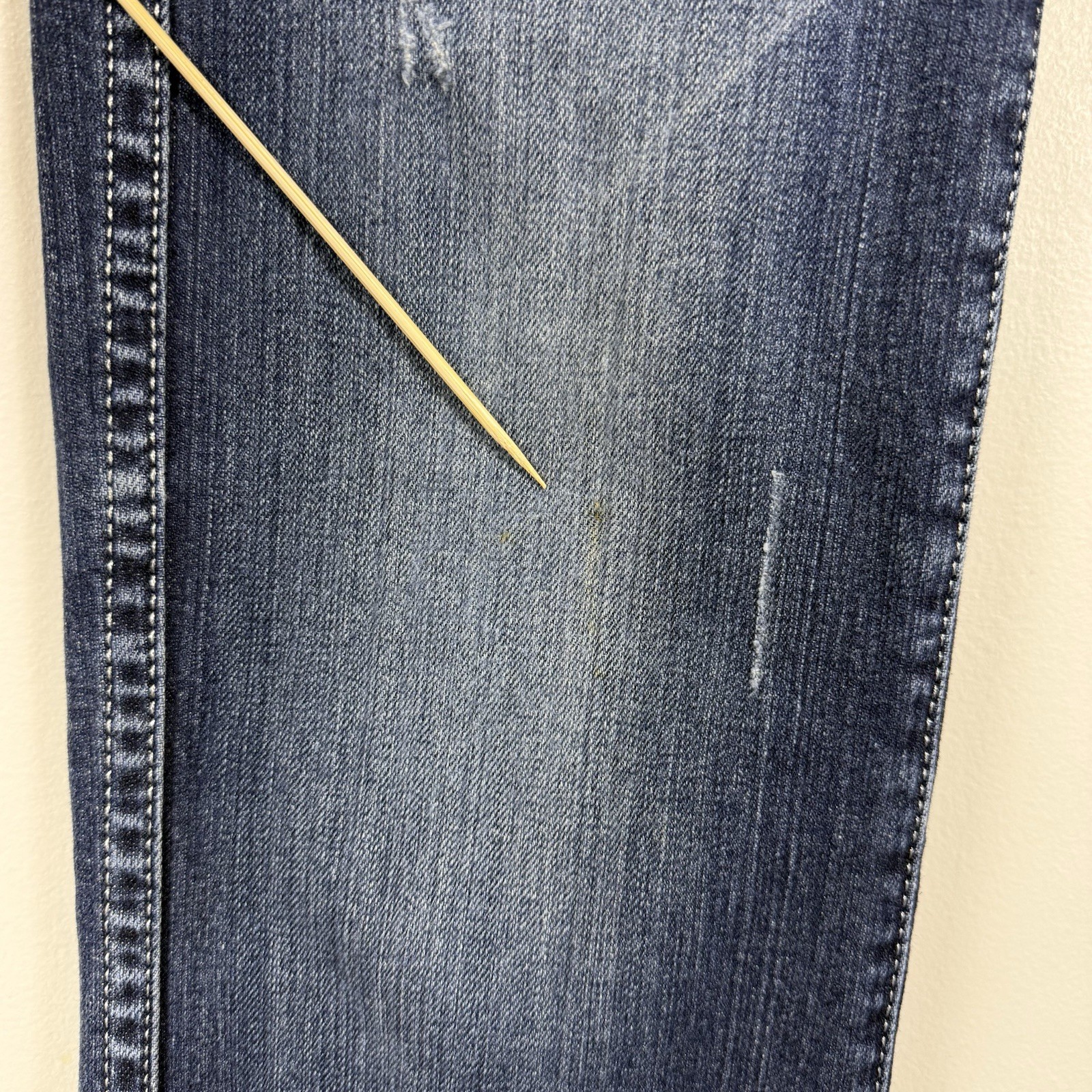 Wrangler Rock 47 Low Rise Bootcut Jeans SZ 7×34 Western Embellished Distressed