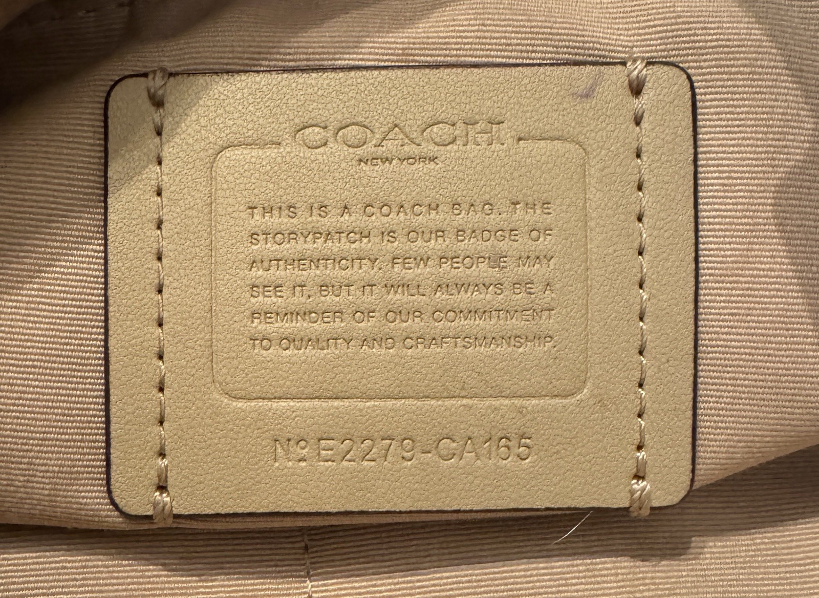 Coach Andy Tote Bag With Embossed Horse And Carriage Logo