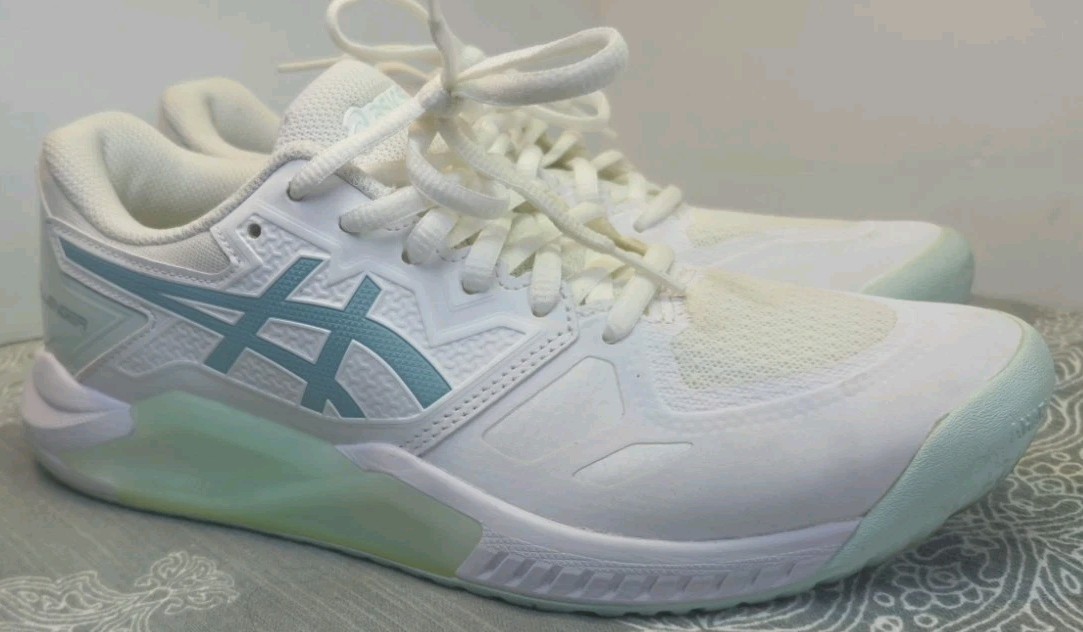 Asics Womens Gel Dedicate 6 1042A235 White Running Shoes Sneakers Size 6W