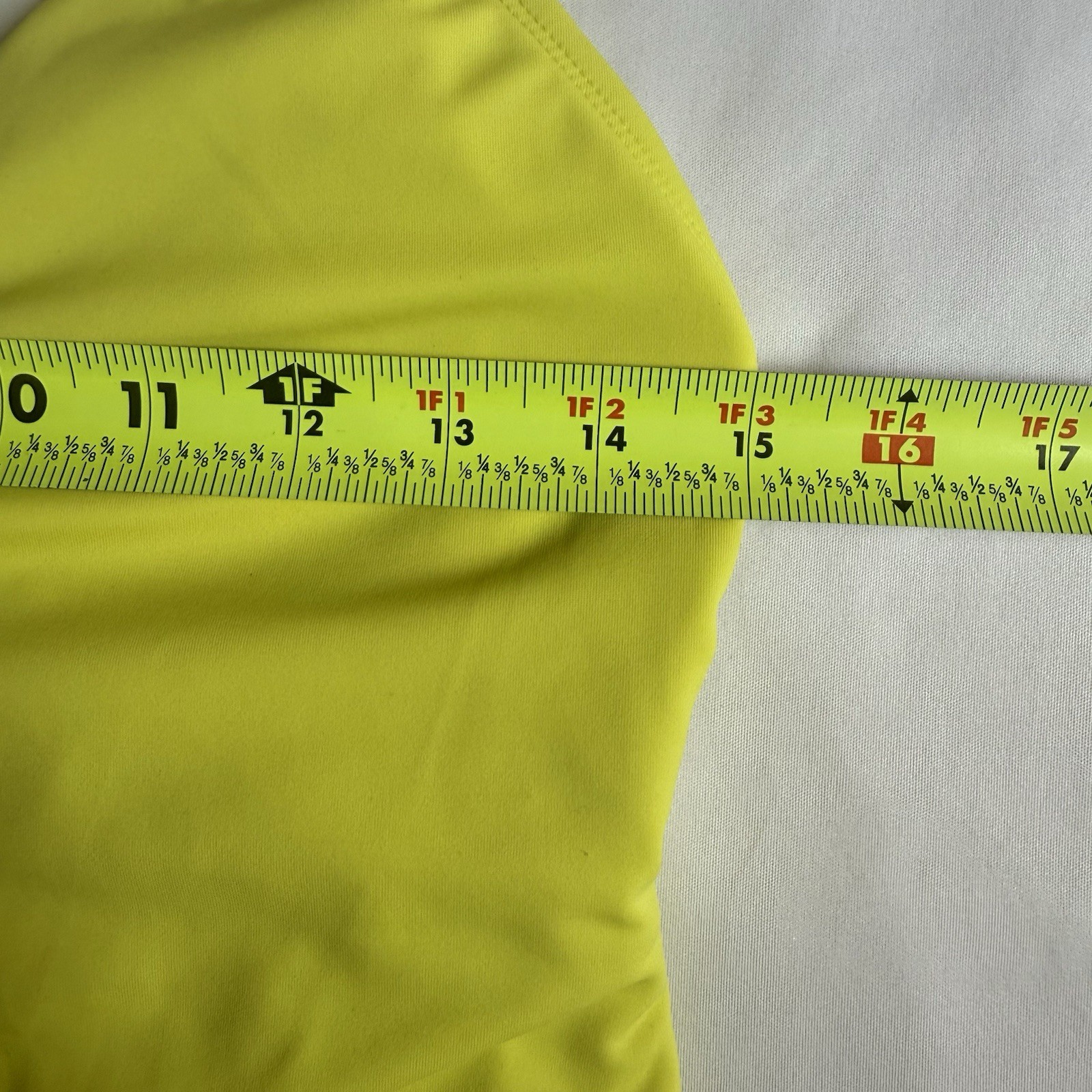 Unbranded Women Size L Electric Yellow One-Piece Swimsuit Strappy Back