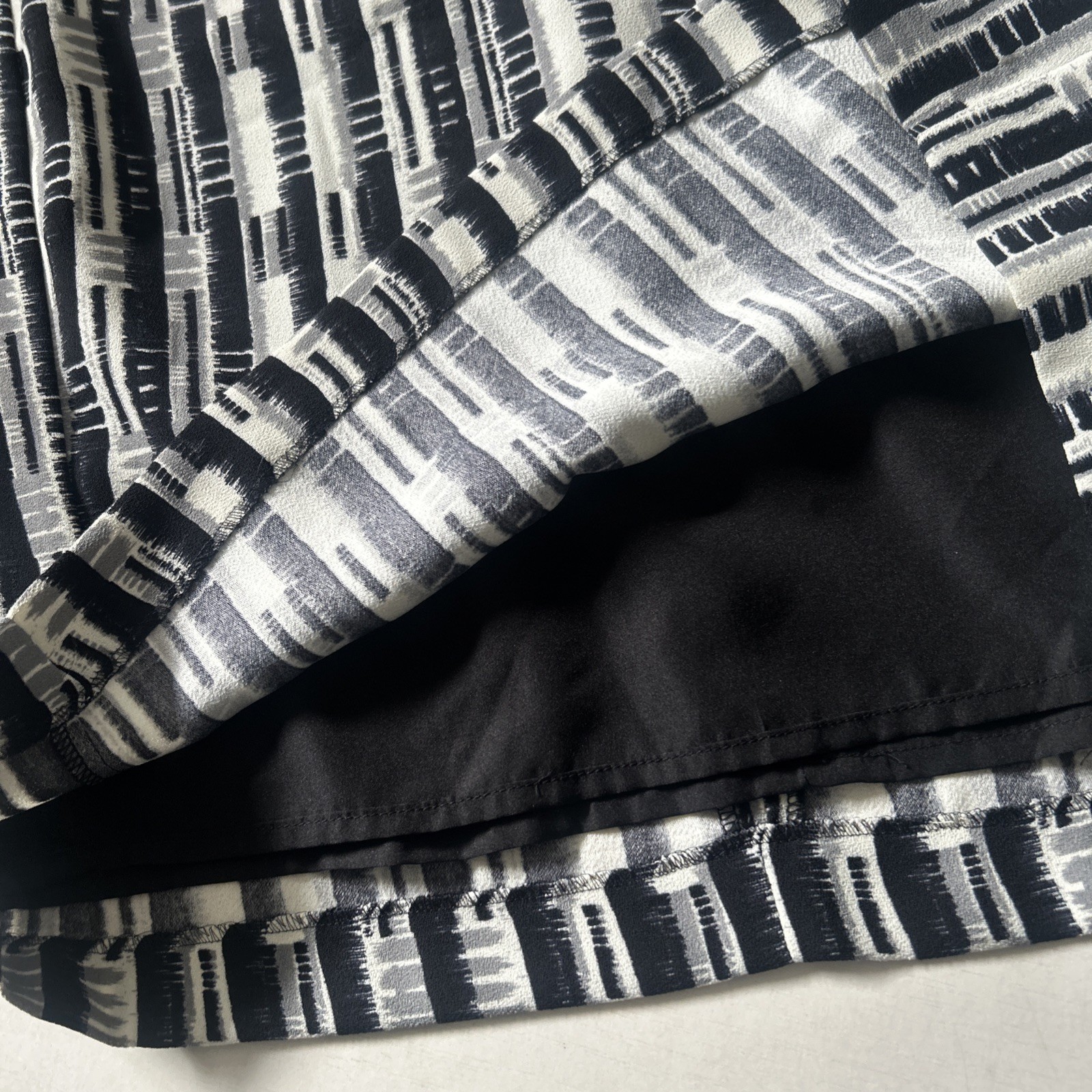 Next Black Grey White Printed Tunic Shift Dress New Tags 12 Work Office Summer