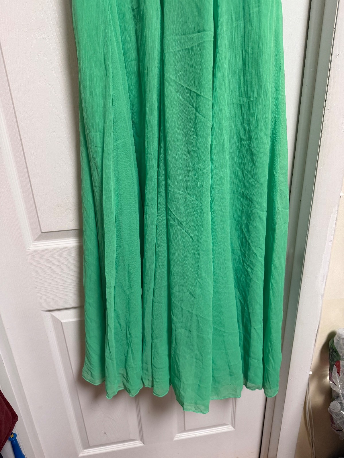 ASOS DESIGN cami strappy midi skater dress with godet bright green Size 12 NWT