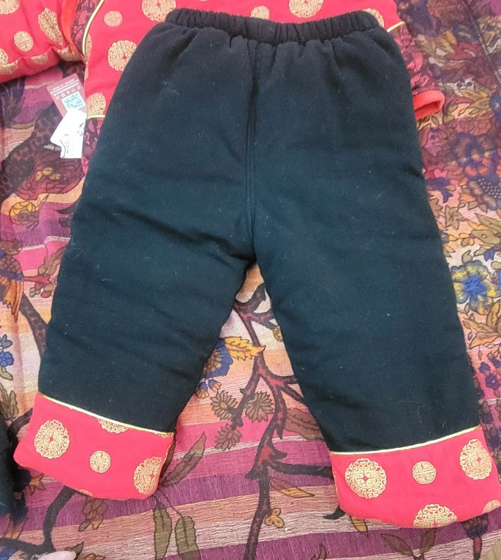 NWT traditional Chinese New Year Tang suit Child Quilted Jacket Pants Bobcat